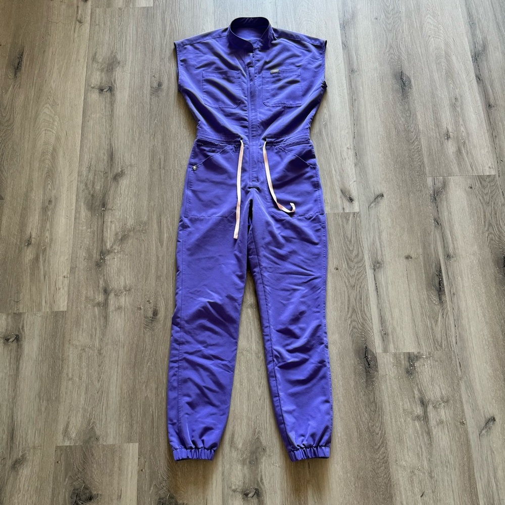 Amethyst Figs Rafaela Cargo Scrub Jumpsuit